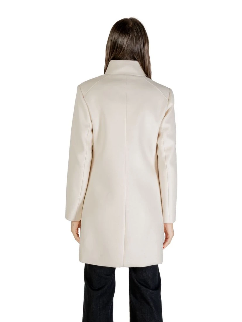 Cream Polyester Coat