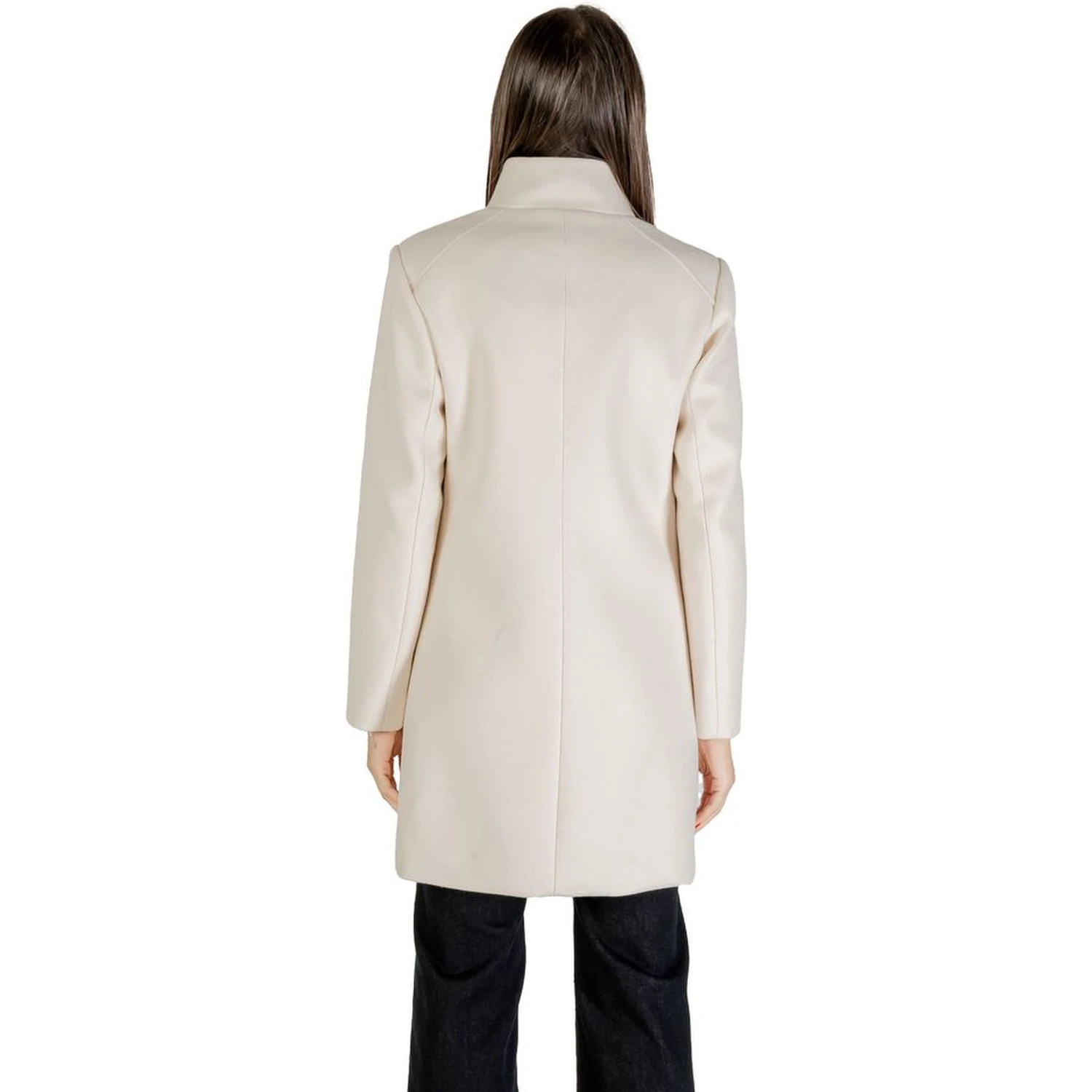 Cream Polyester Coat