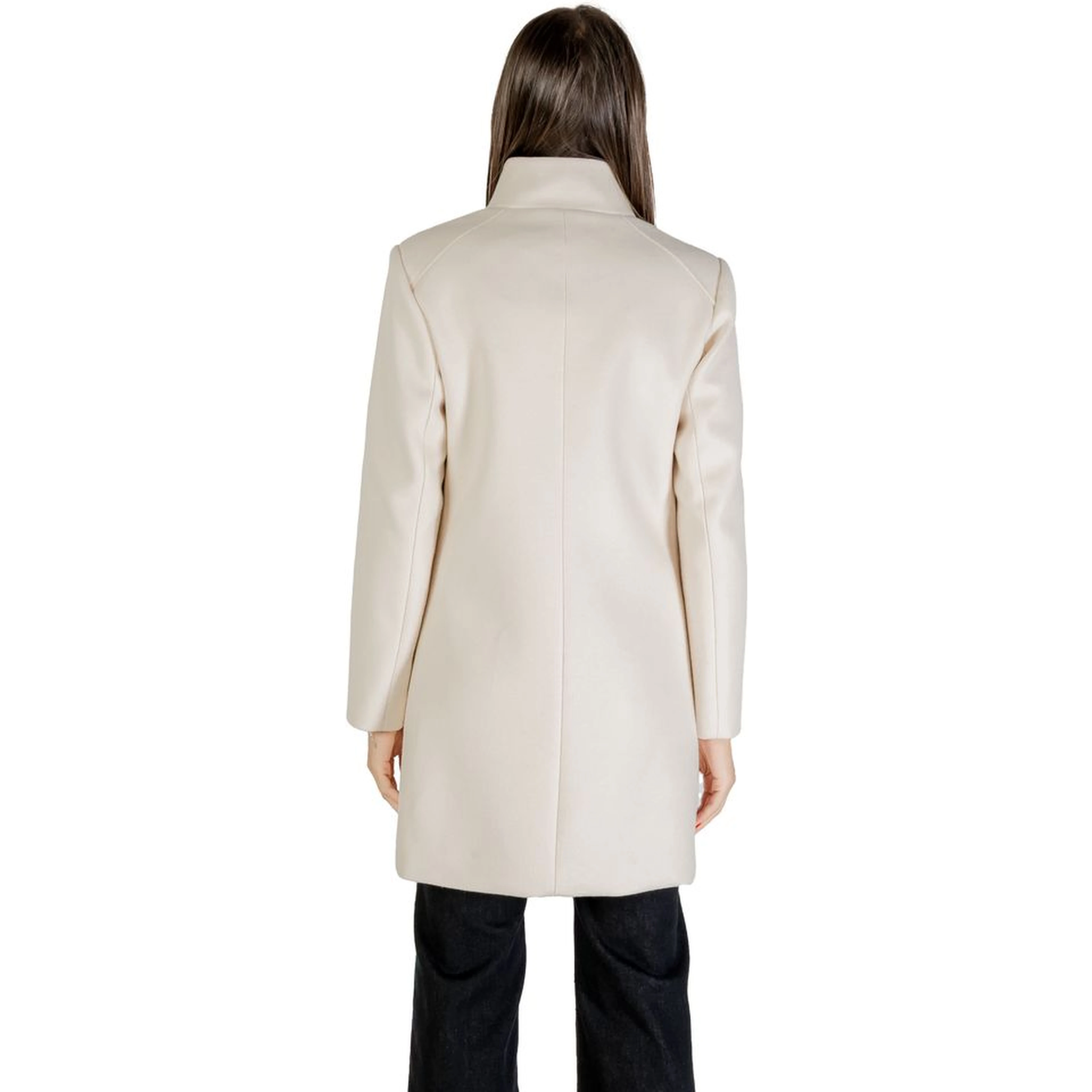 Cream Polyester Coat