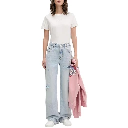Light Blue Recycled Cotton Mom Jeans