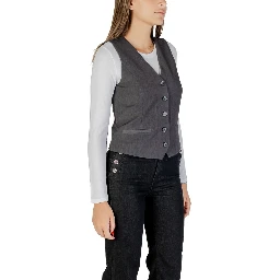 Gray Polyester Waistcoat