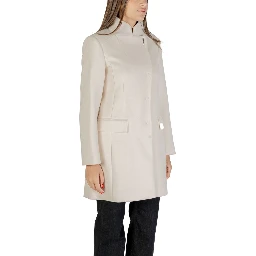 Cream Polyester Coat