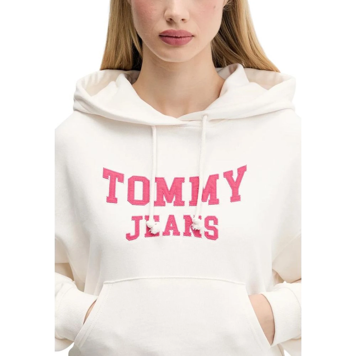 Cream Recycled Cotton Hoodie