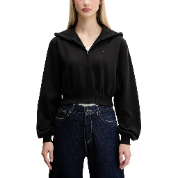 Black Recycled Cotton Hoodie