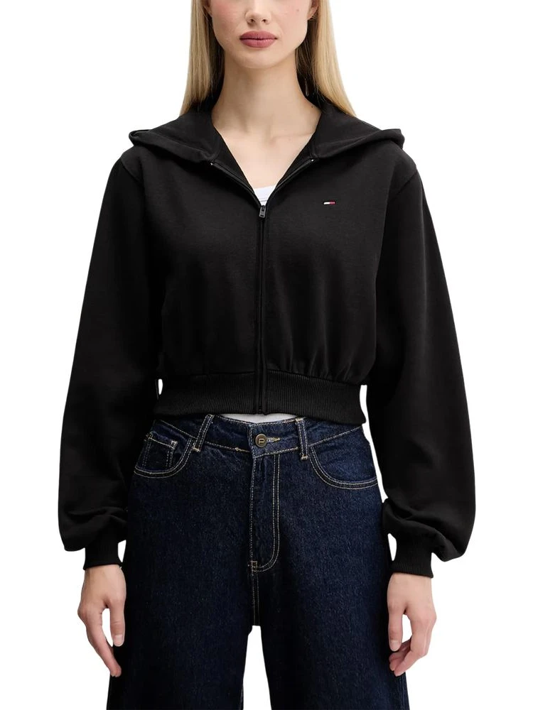Black Recycled Cotton Hoodie