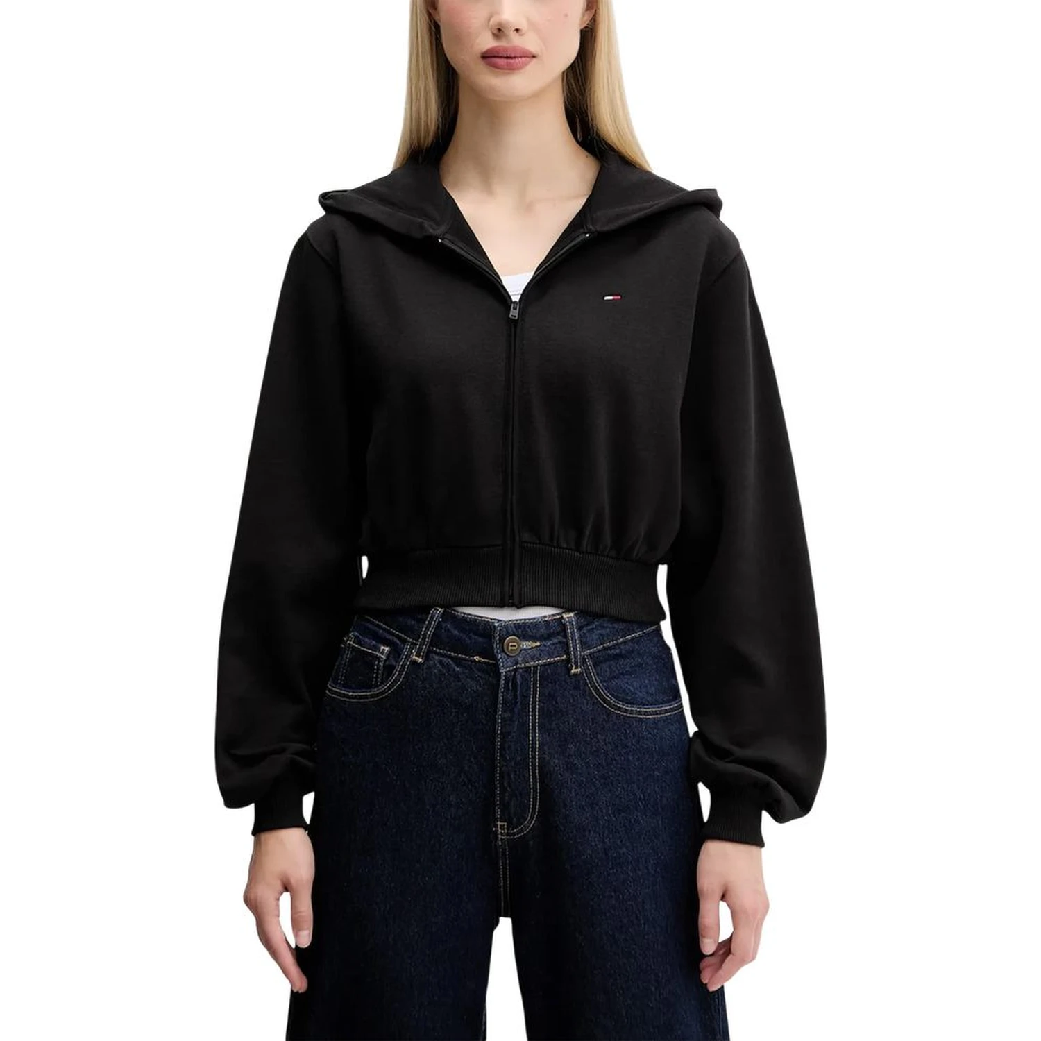 Black Recycled Cotton Hoodie
