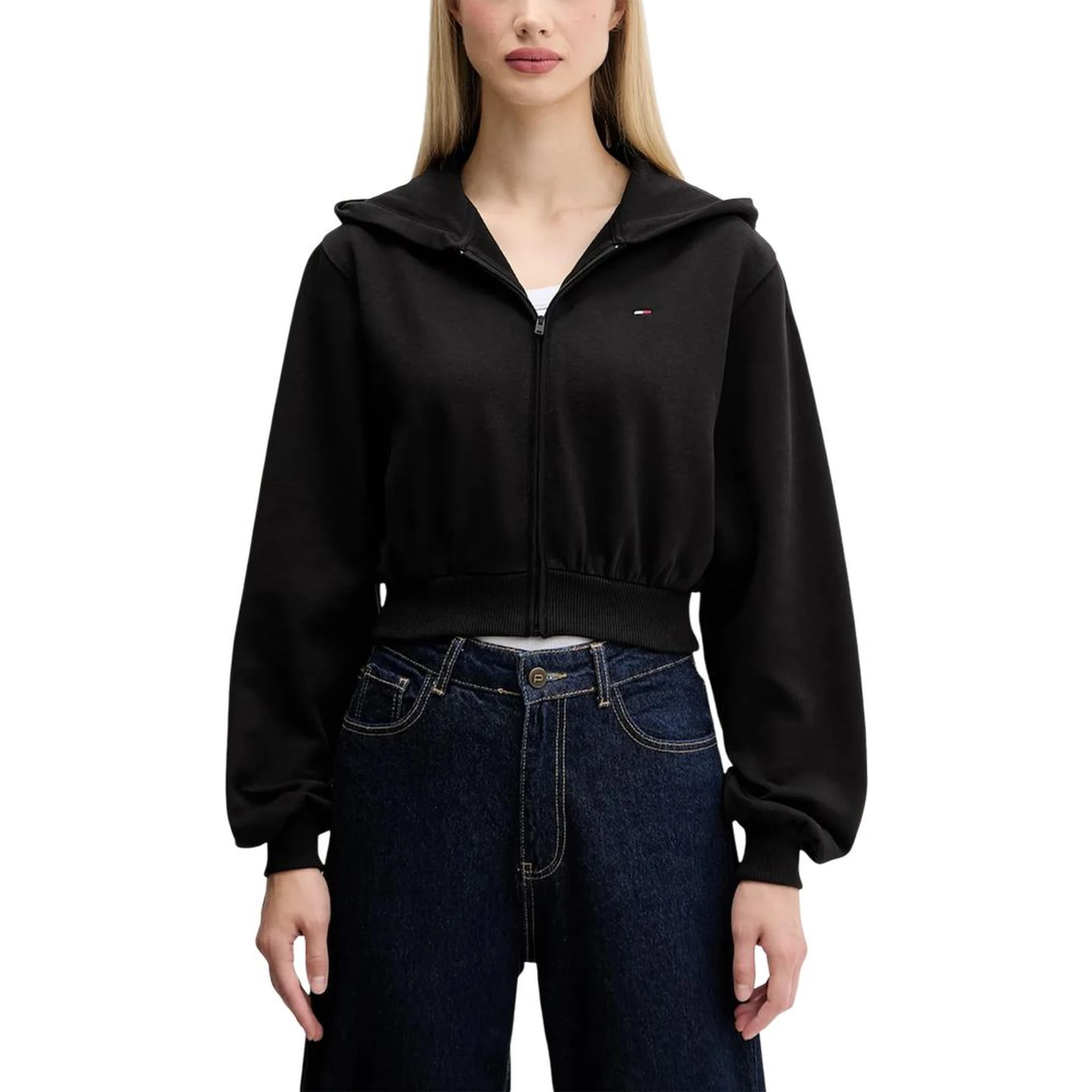 Black Recycled Cotton Hoodie