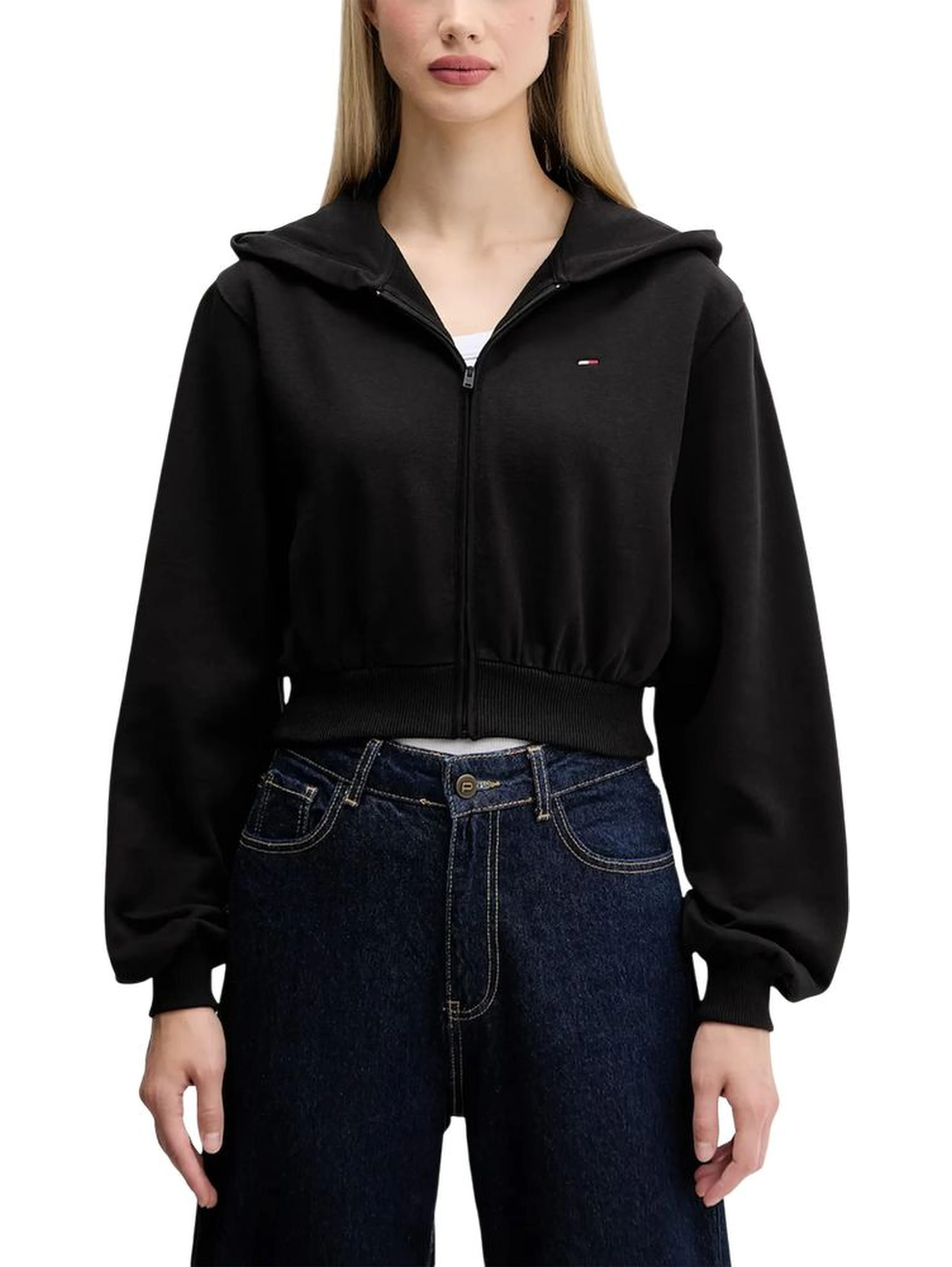 Black Recycled Cotton Hoodie