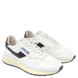 White Leather Low Top Sneakers