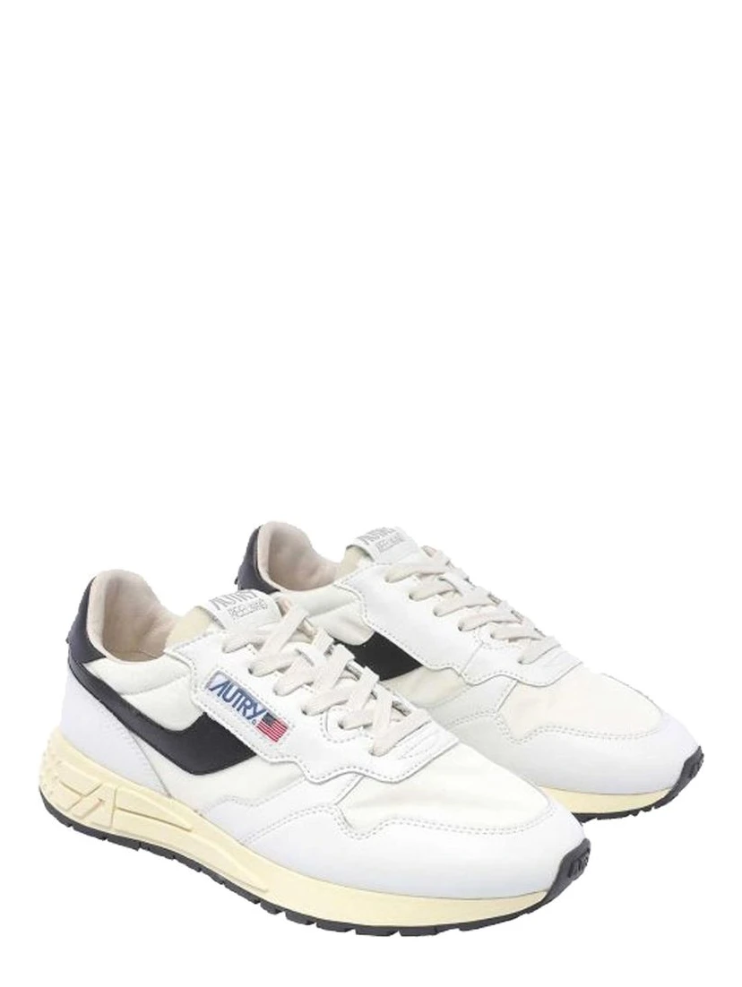 White Leather Low Top Sneakers