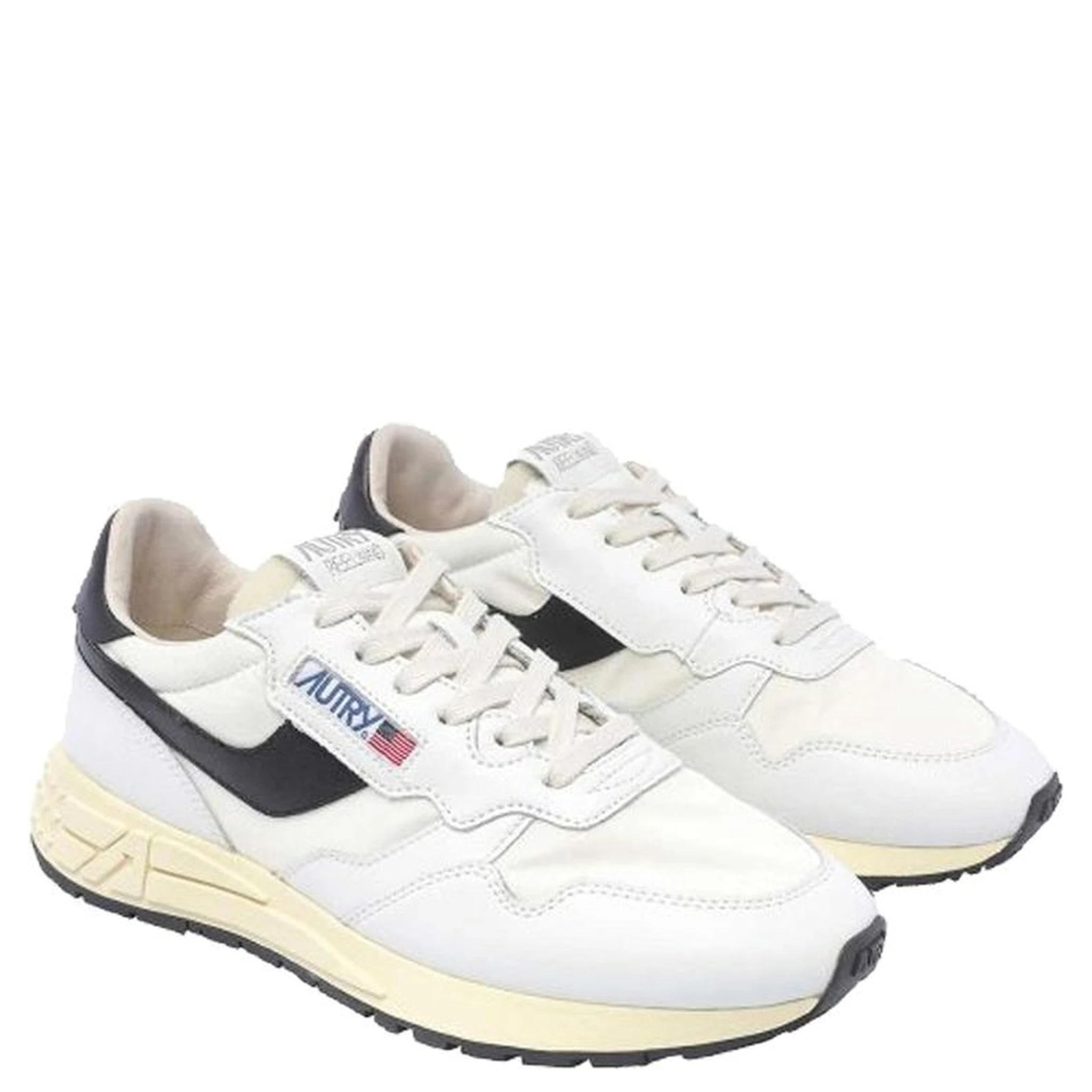 White Leather Low Top Sneakers