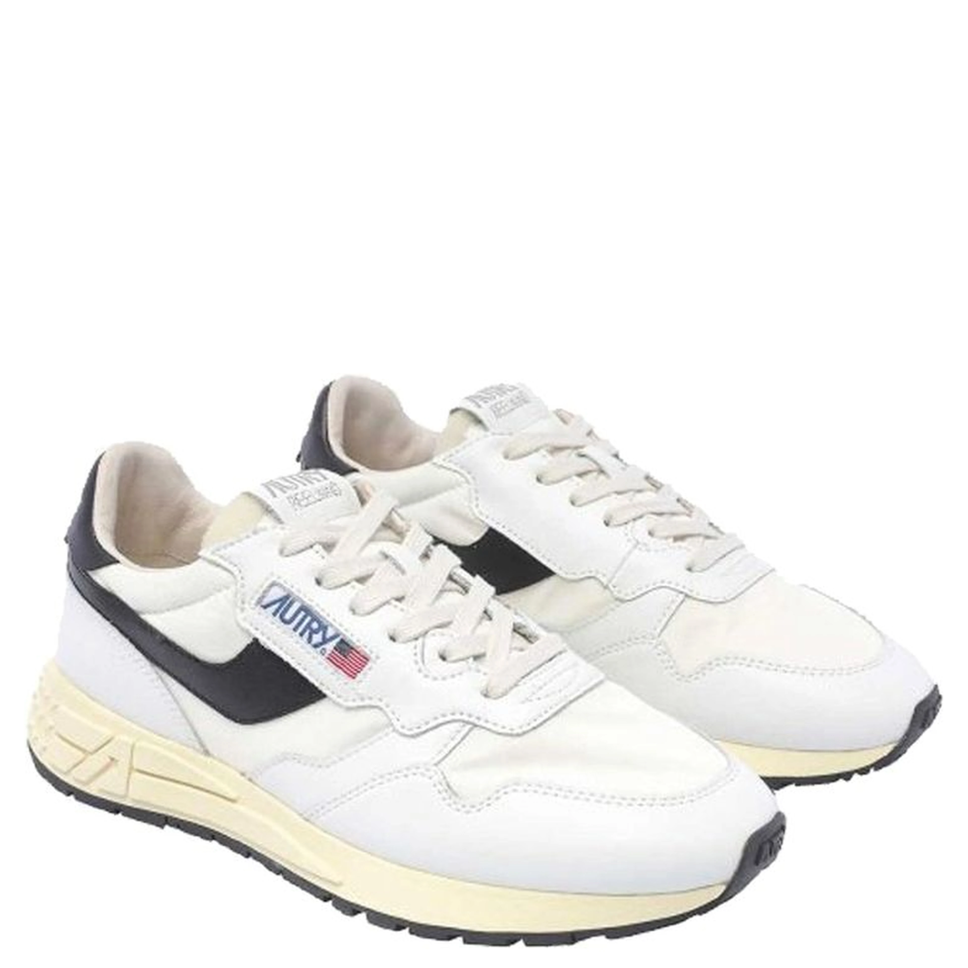 White Leather Low Top Sneakers