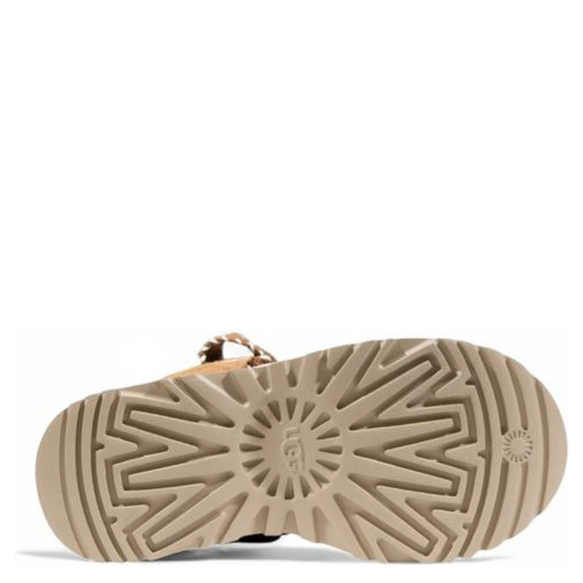 حذاء كاحل من الجلد البيج