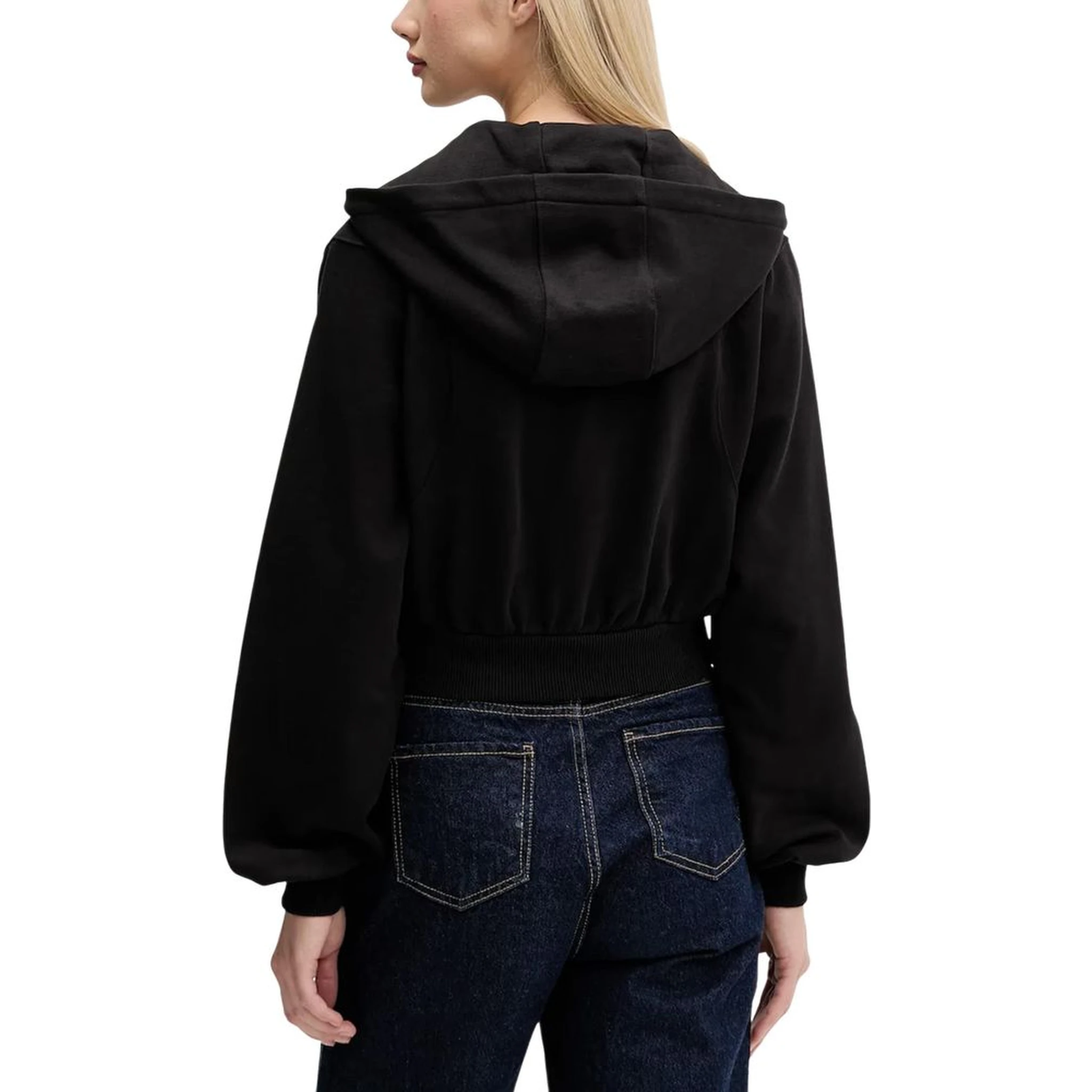 Black Recycled Cotton Hoodie