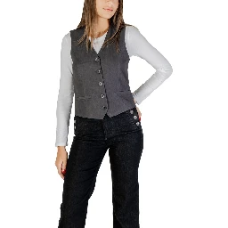 Gray Polyester Waistcoat