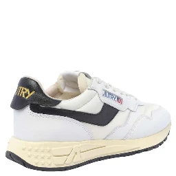 White Leather Low Top Sneakers