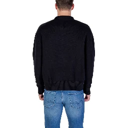Black Recycled Cotton Cardigan