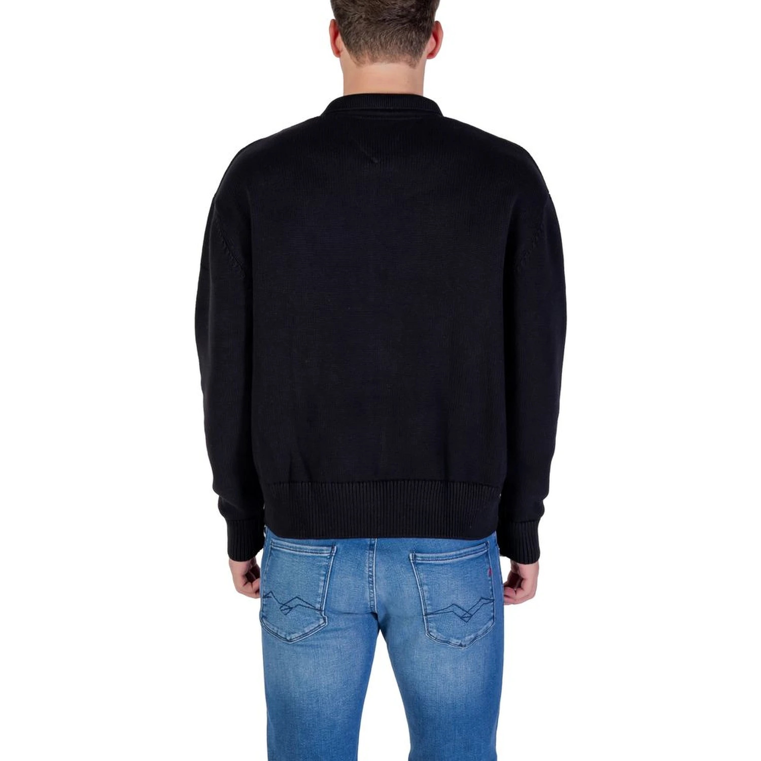 Black Recycled Cotton Cardigan