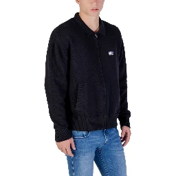 Black Recycled Cotton Cardigan
