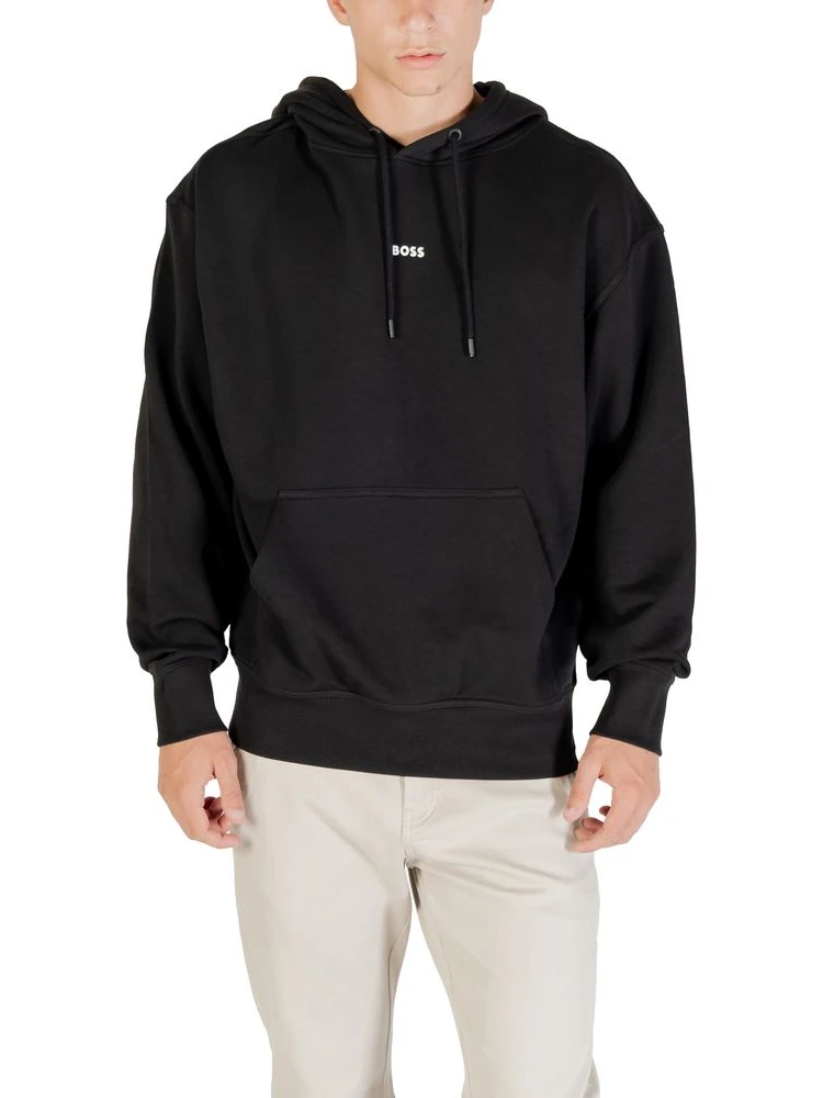 Black Cotton Hoodie