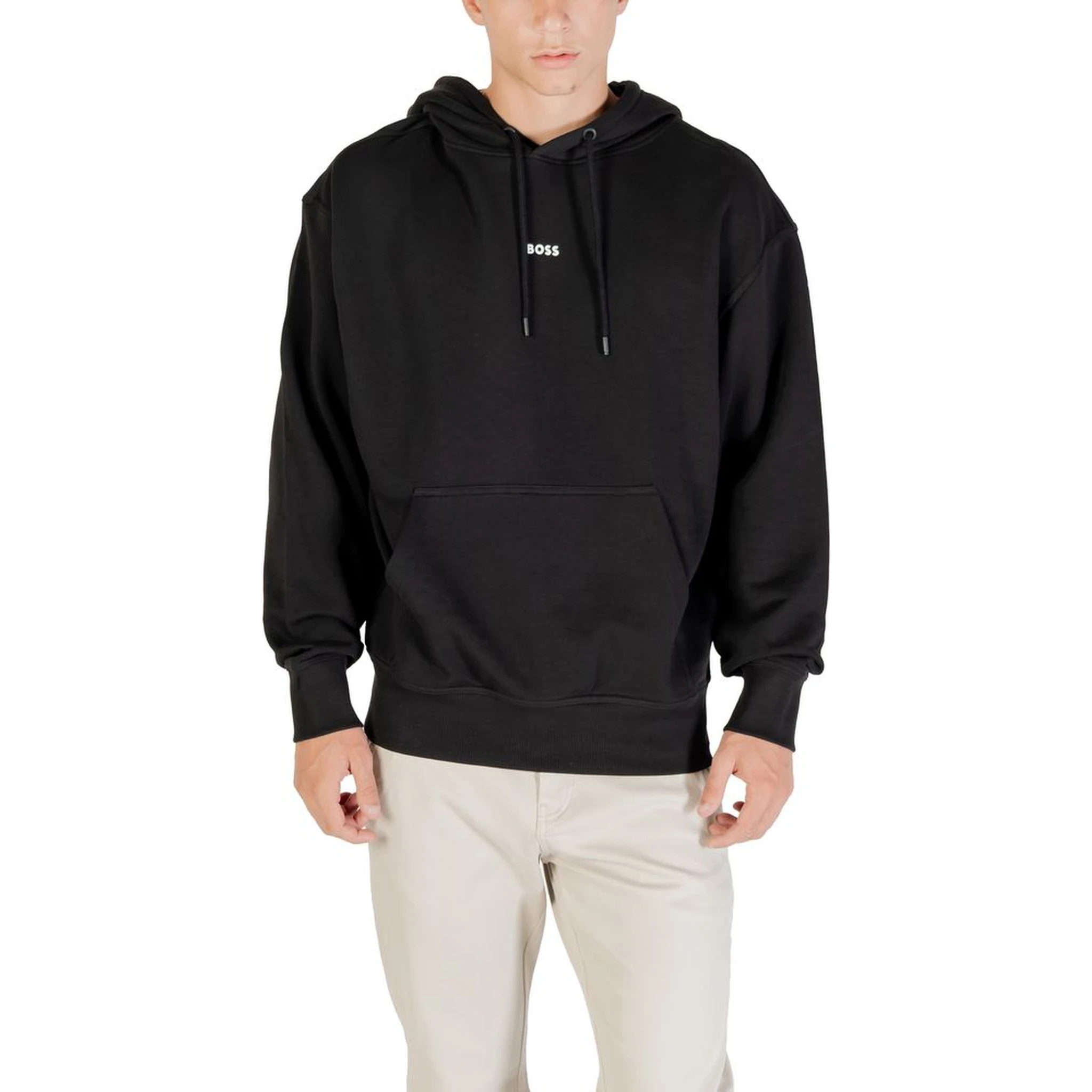 Black Cotton Hoodie