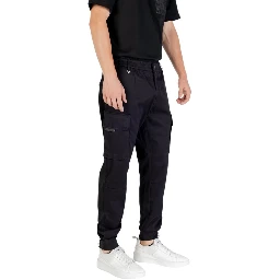 Black Viscose Casual Pants