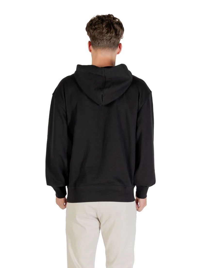 Black Cotton Hoodie