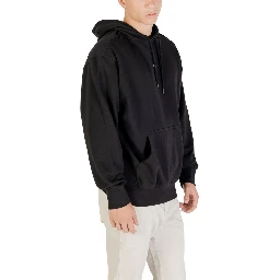 Black Cotton Hoodie