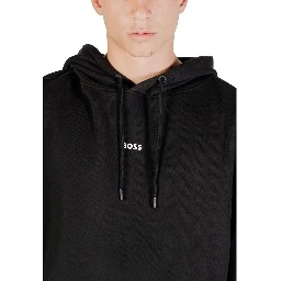 Black Cotton Hoodie