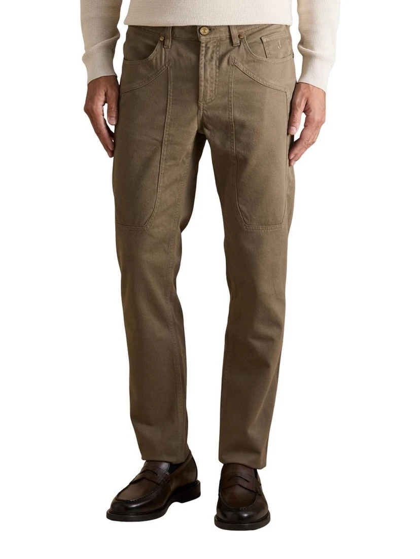 Green Cotton Skinny Jeans