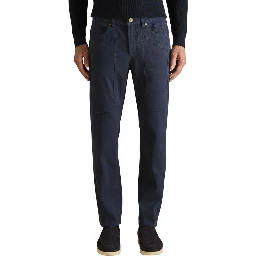 Blue Cotton Skinny Jeans