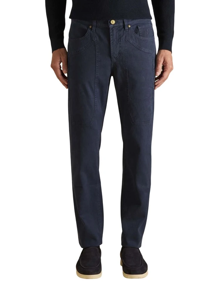 Blue Cotton Skinny Jeans