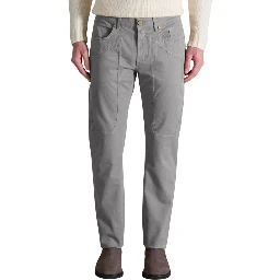 Gray Cotton Skinny Pants