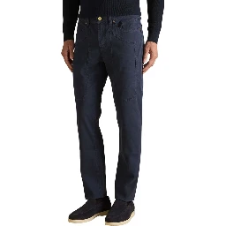 Blue Cotton Skinny Jeans