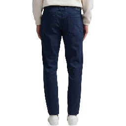Blue Cotton Skinny Pants