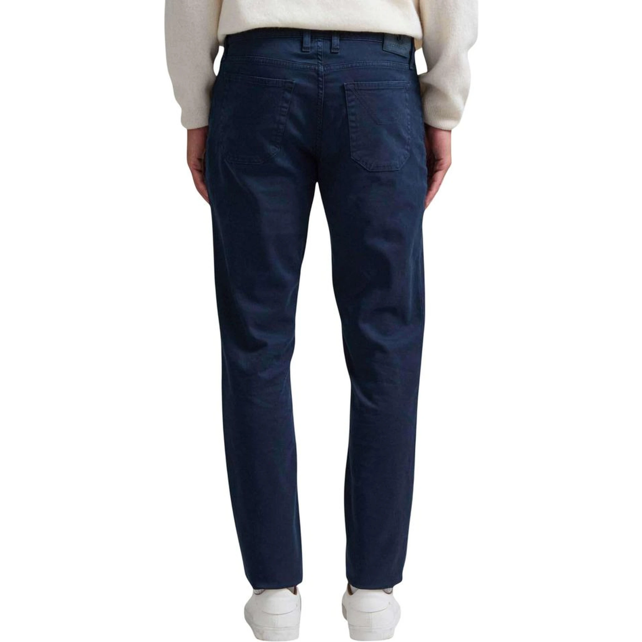 Blue Cotton Skinny Pants