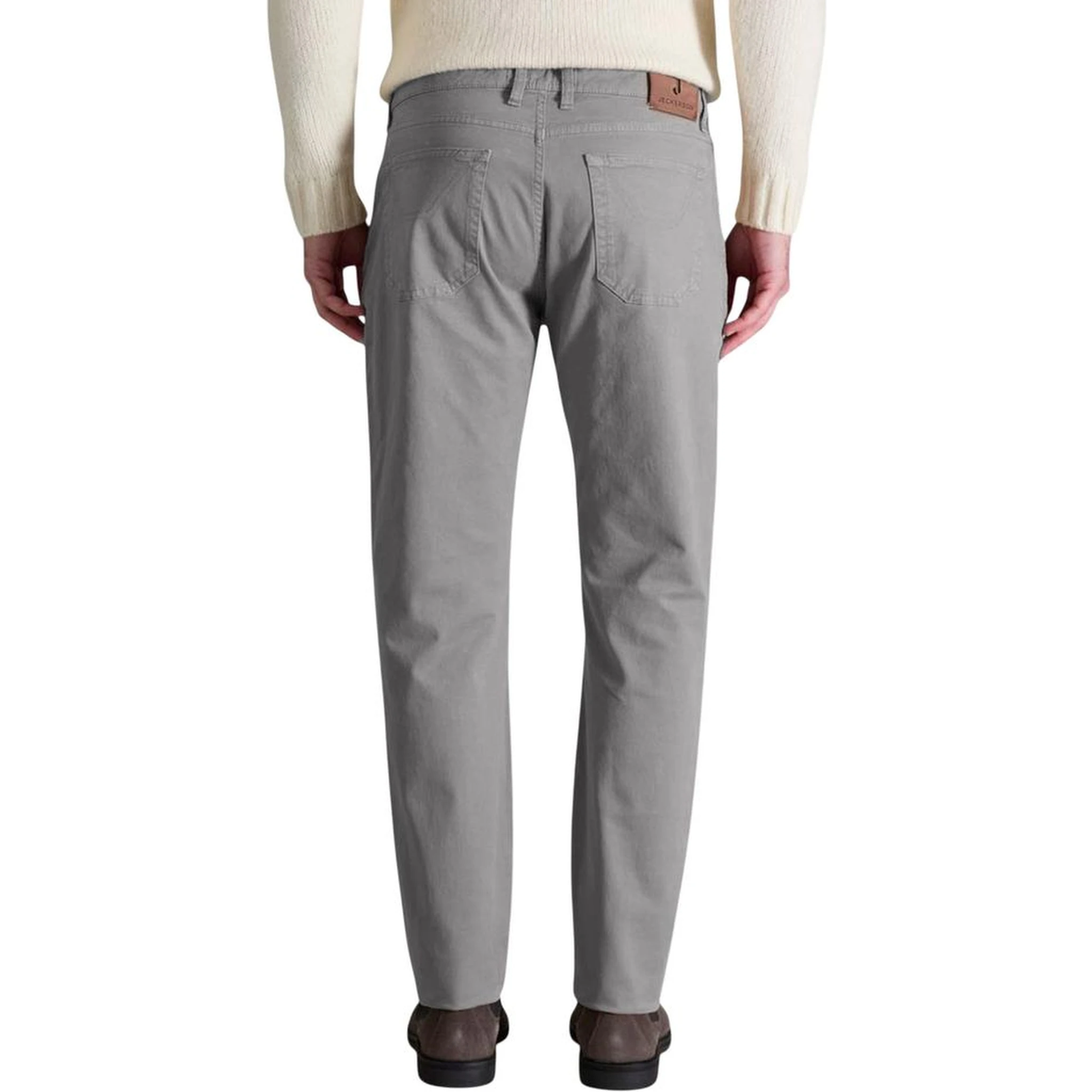 Gray Cotton Skinny Pants