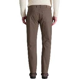 Brown Cotton Skinny Pants