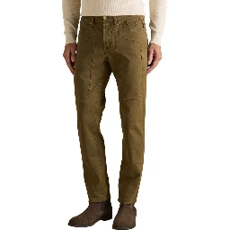 Brown Cotton Skinny Jeans