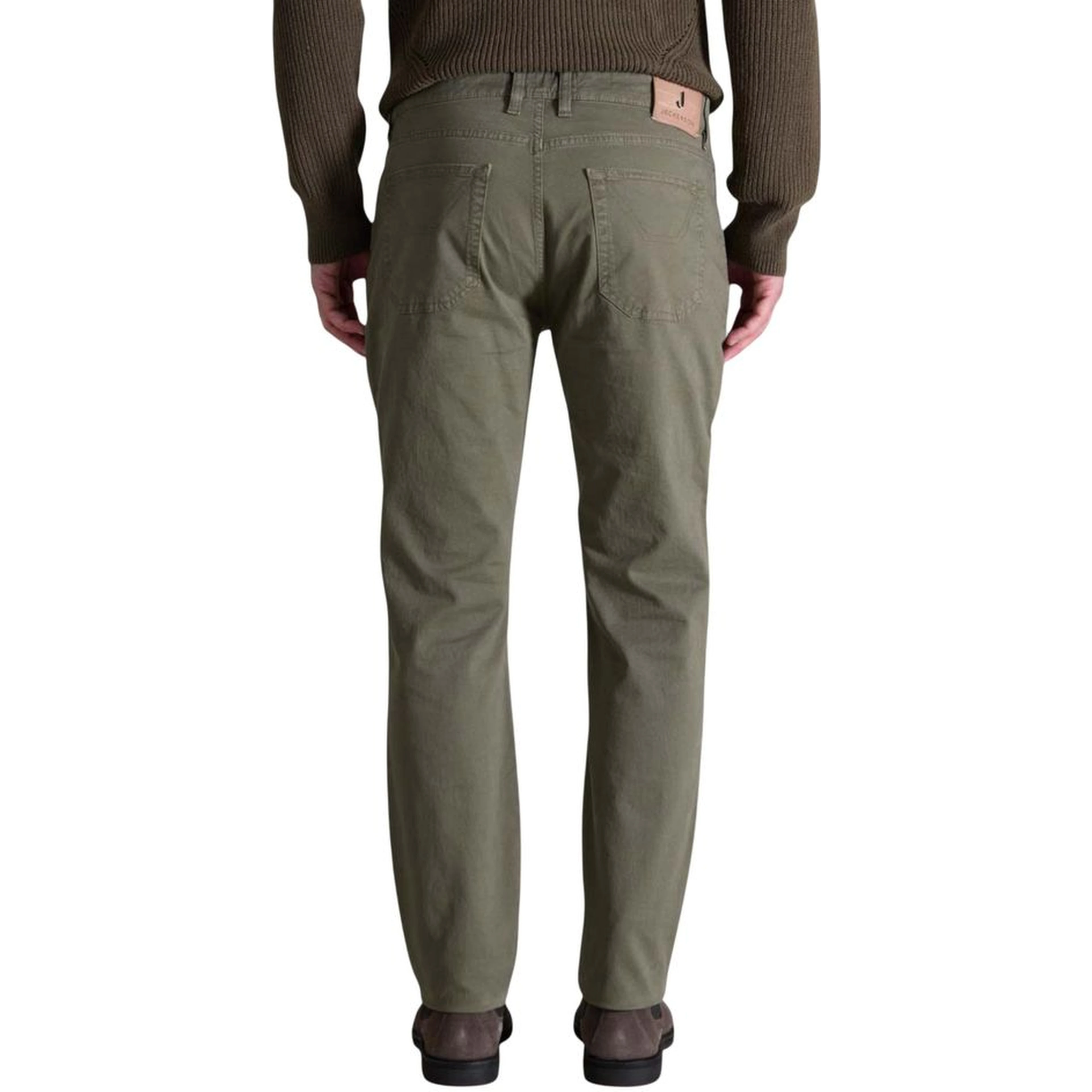 Green Cotton Skinny Pants