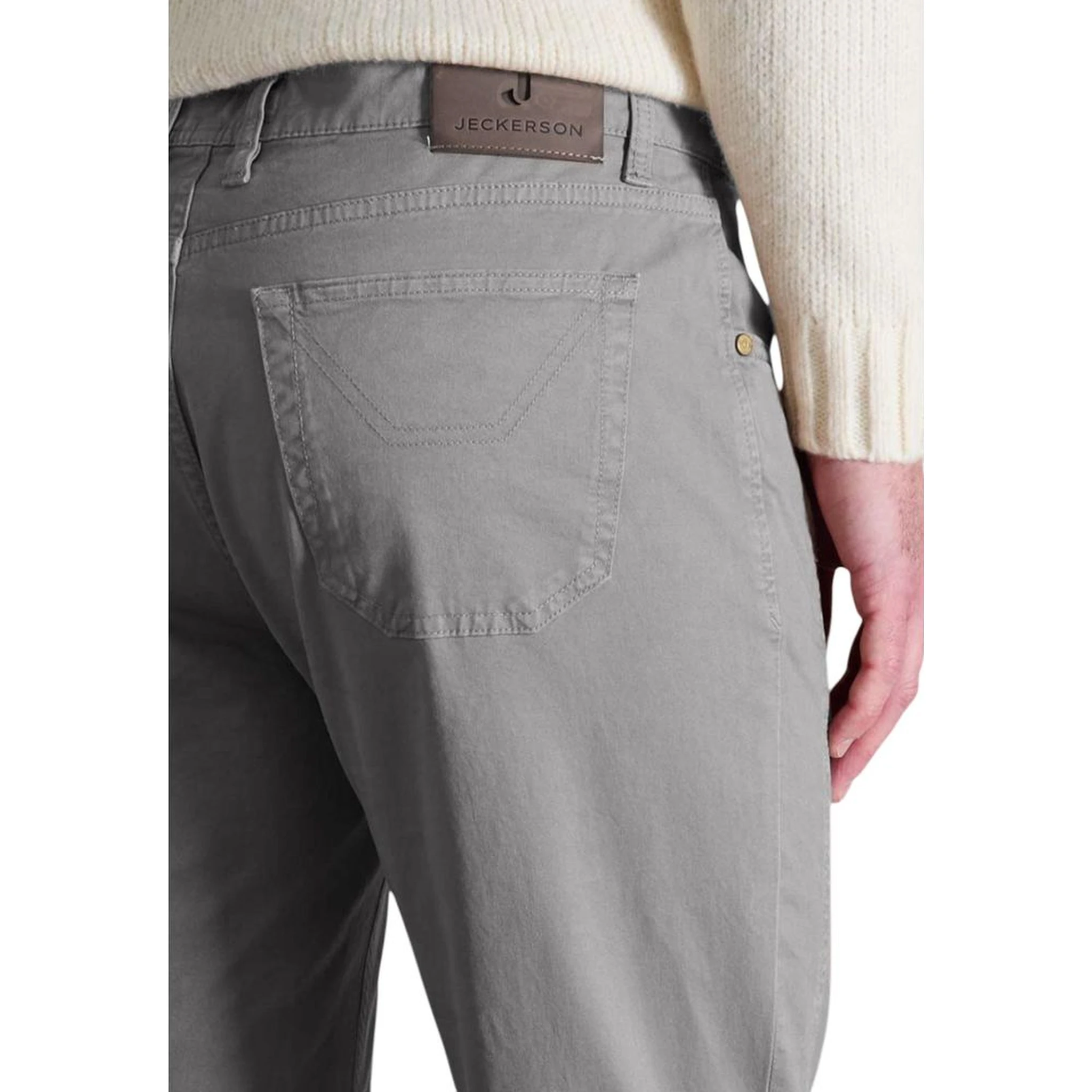 Gray Cotton Skinny Pants