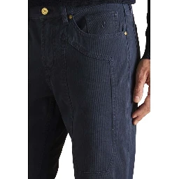 Blue Cotton Skinny Jeans