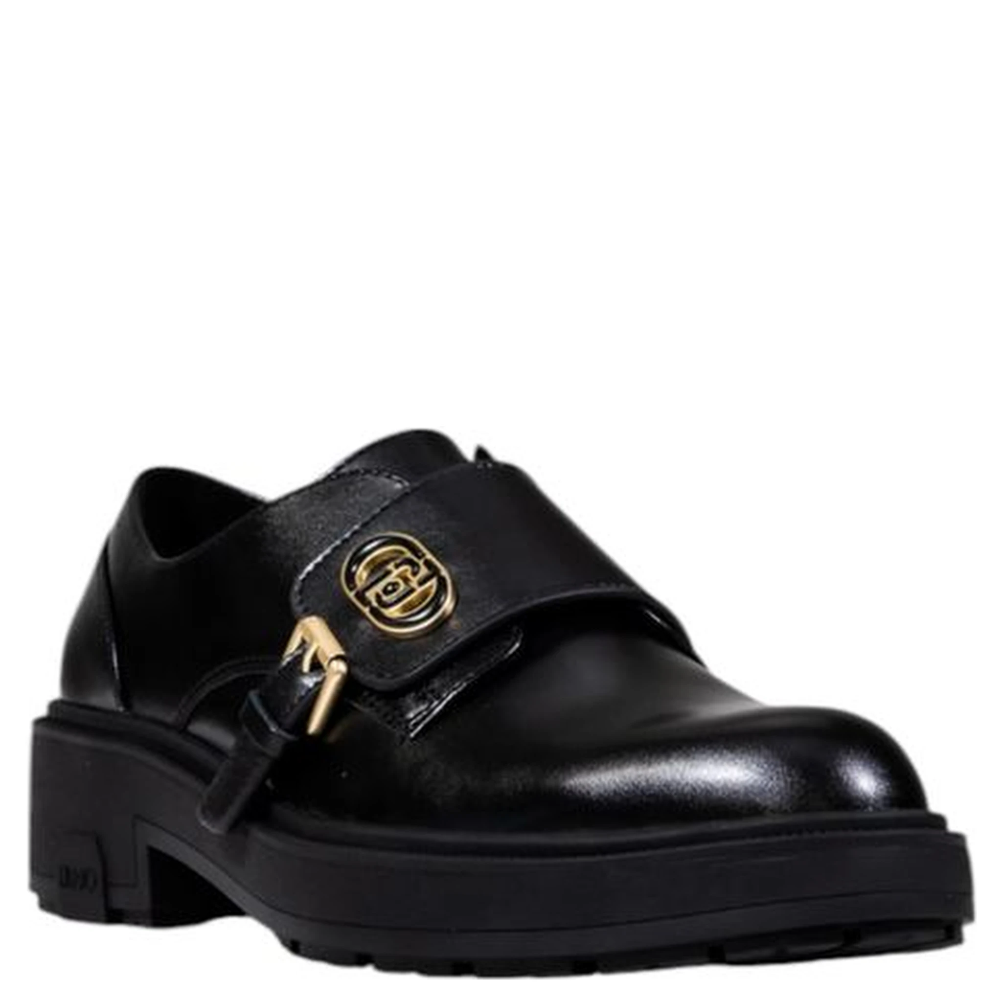Black Artificial Leather Platform Pumps