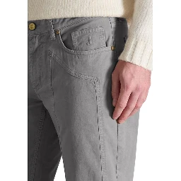 Gray Cotton Skinny Pants