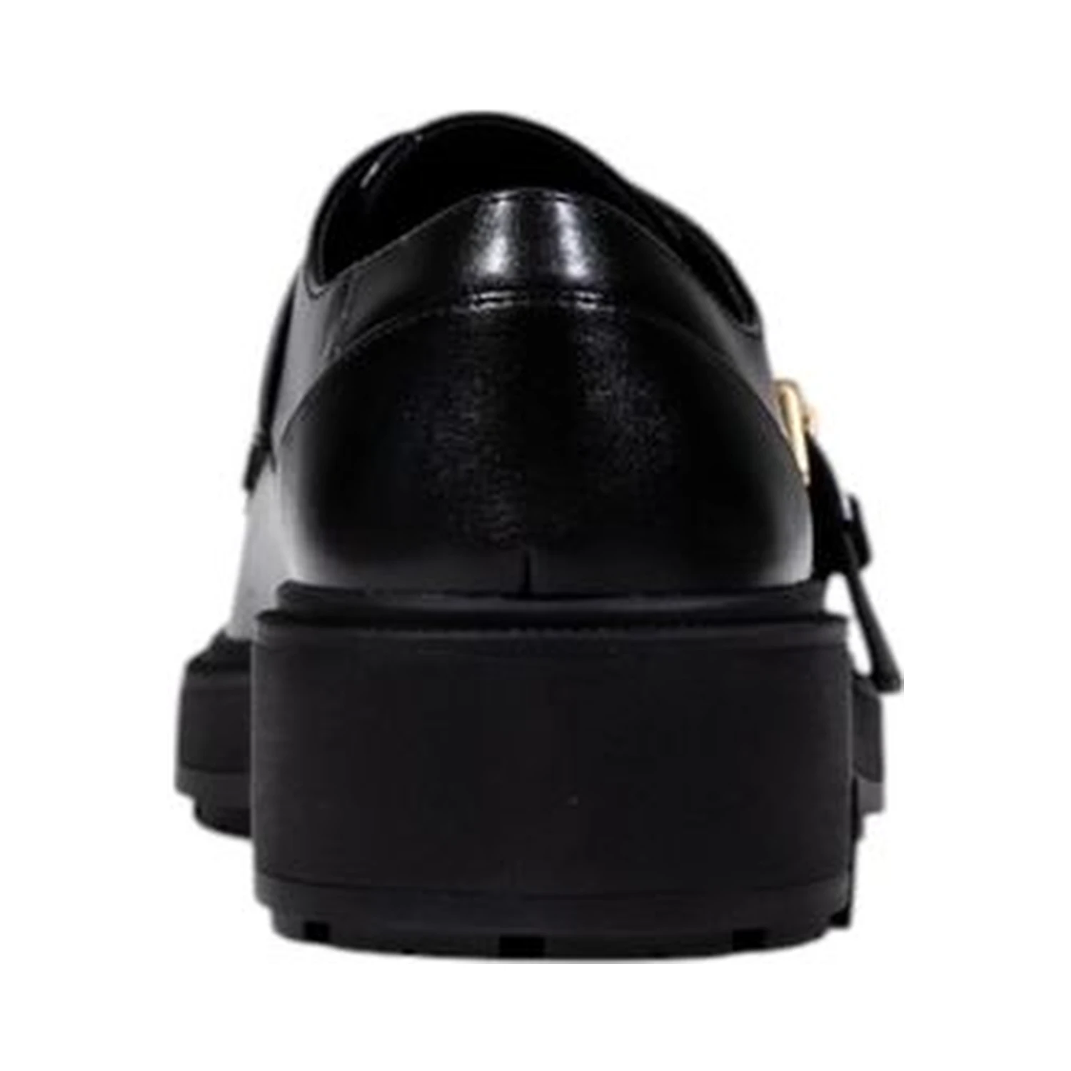 Black Artificial Leather Platform Pumps
