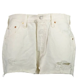 White Cotton Women's Shorts