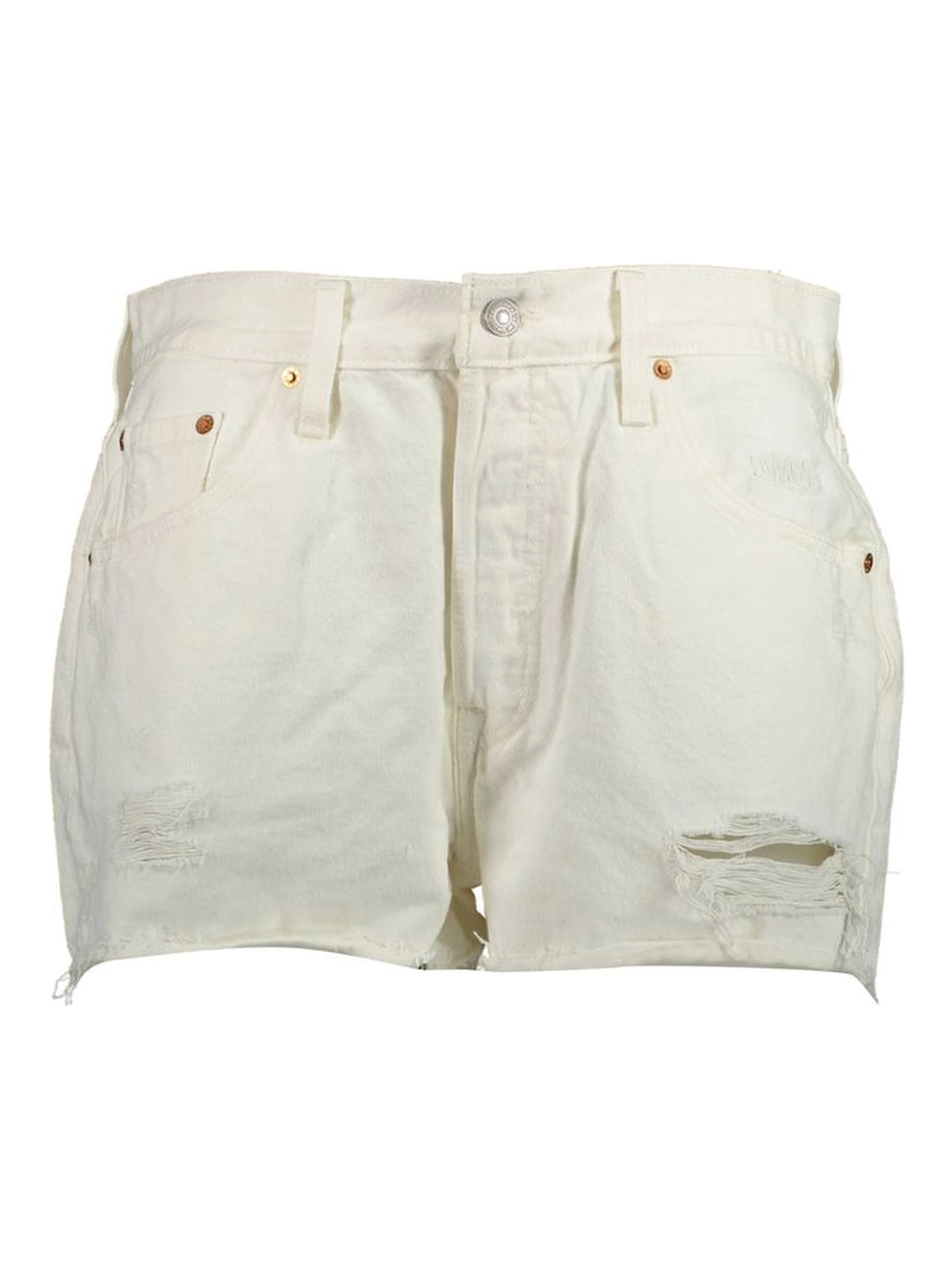 White Cotton Women's Shorts