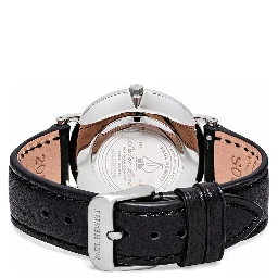 Black Leather Dress Watch