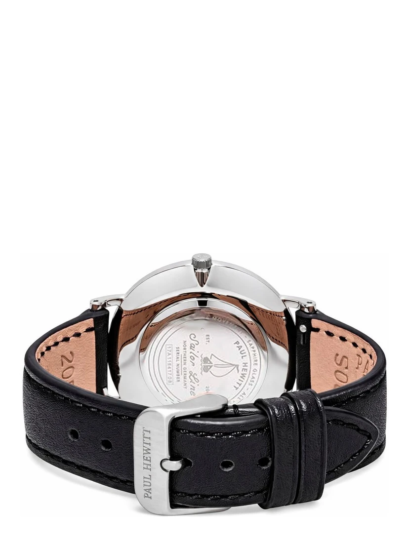 Black Leather Dress Watch