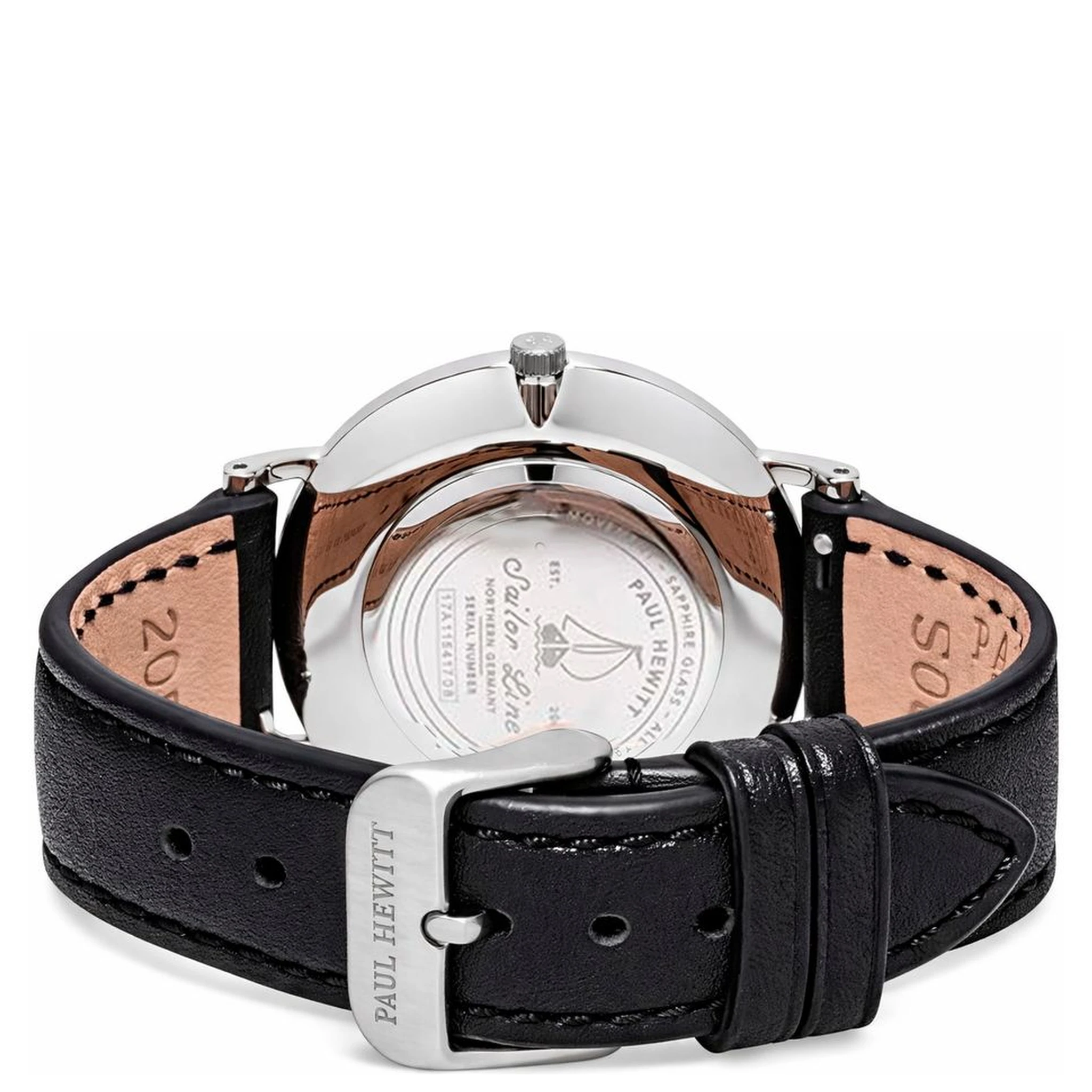 Black Leather Dress Watch